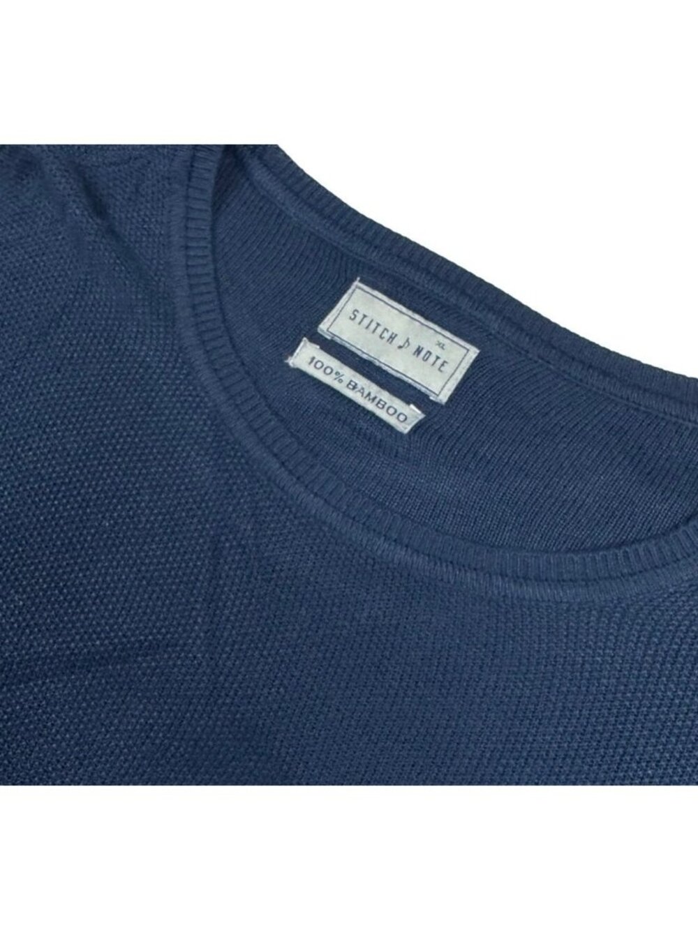 Stitch Note Men's 100% Bamboo L/S Sweater Blue • XL